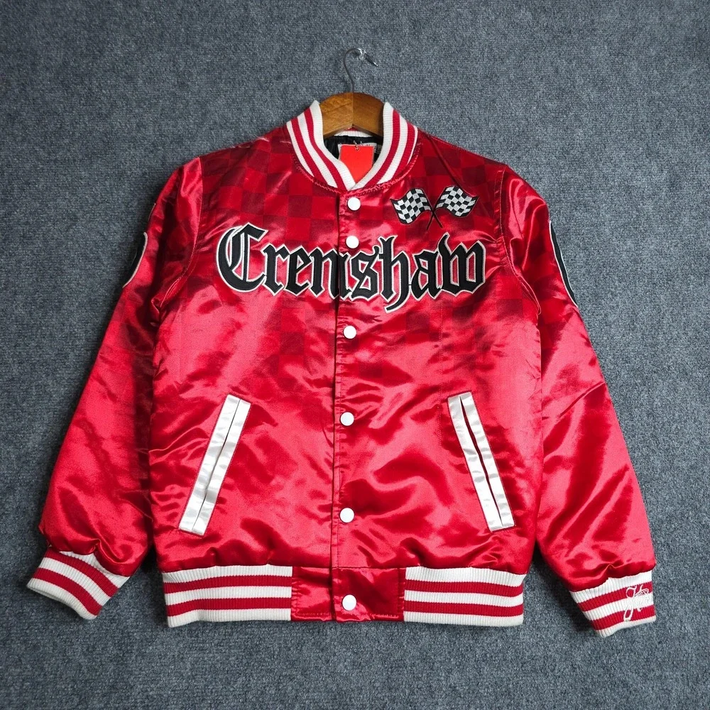 NWT Headgear Classics Satin Jacket Boys Small Red Nipsey Hussle Boogie Crenshaw